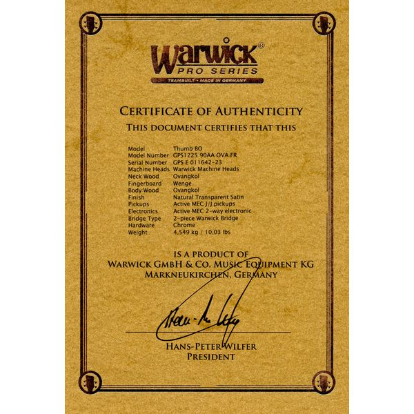 Warwick Pro Series Thumb BO 5