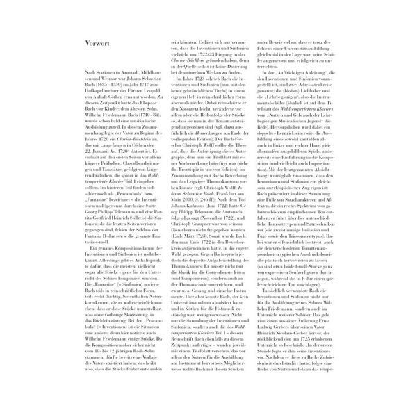 Henle Verlag Bach Inventionen und Sinfonien