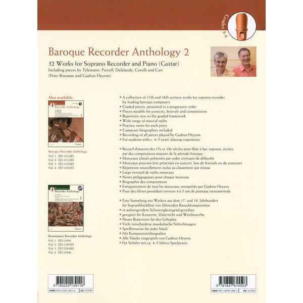 Schott Baroque Recorder Anthology 2