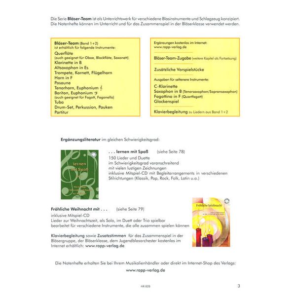 Horst Rapp Verlag Blser-Team 2 Baritone
