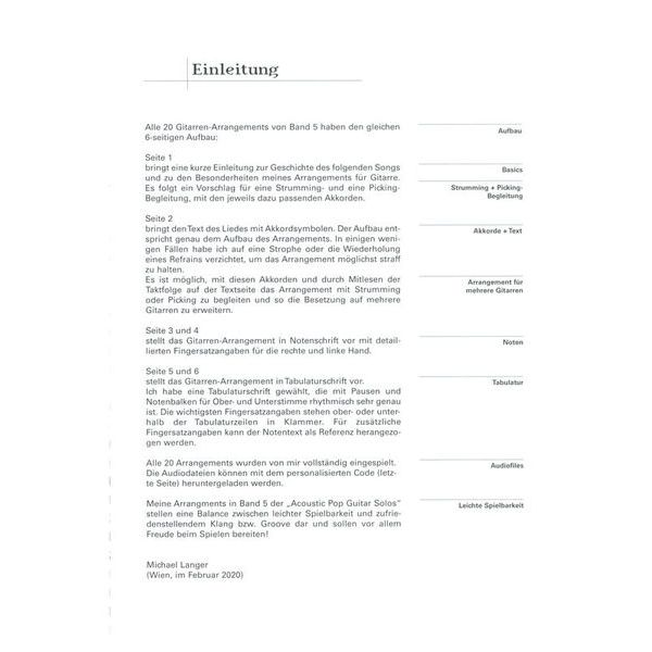 Edition Dux Acoustic Pop Guitar Solos 5