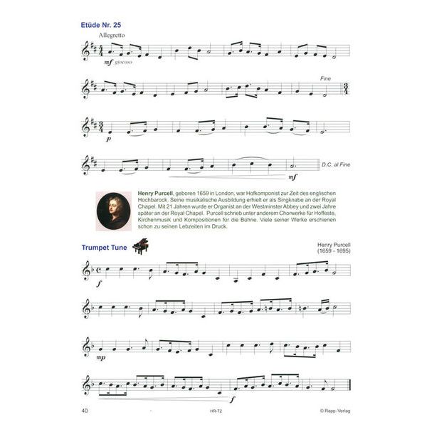 Horst Rapp Verlag Trompetenschule 2 für Fortgesc