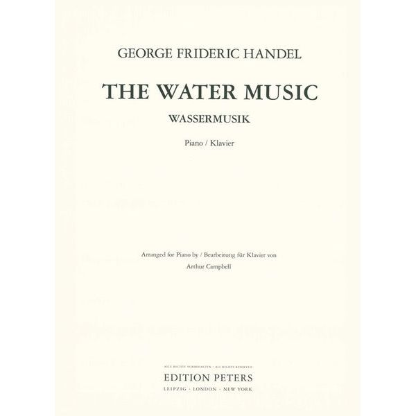 Edition Peters Hndel Wassermusik Klavier