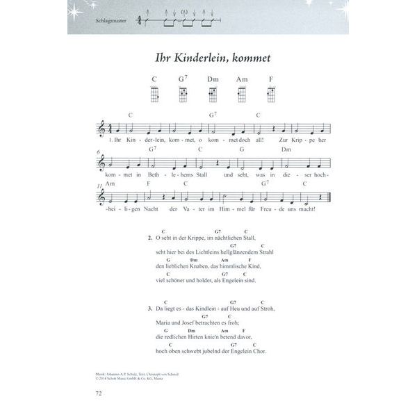 Schott Weihnachtsliederbuch Ukulele