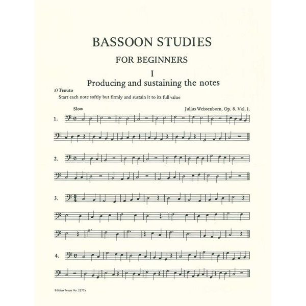 Edition Peters Weissenborn Fagott-Studien 1