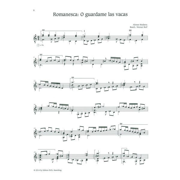 Edition Dux Lautenstücke Renaissance