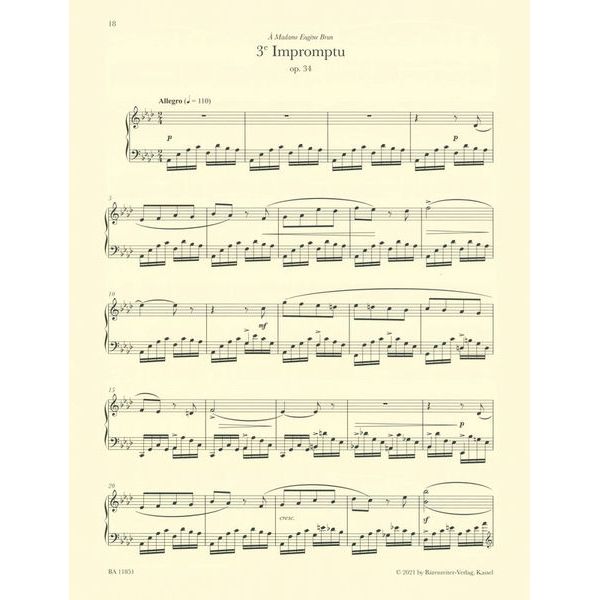 Brenreiter Fauré 5 Impromptus