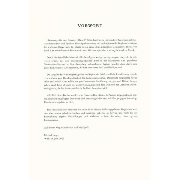 Edition Dux Saitenwege für zwei Gitarren 2
