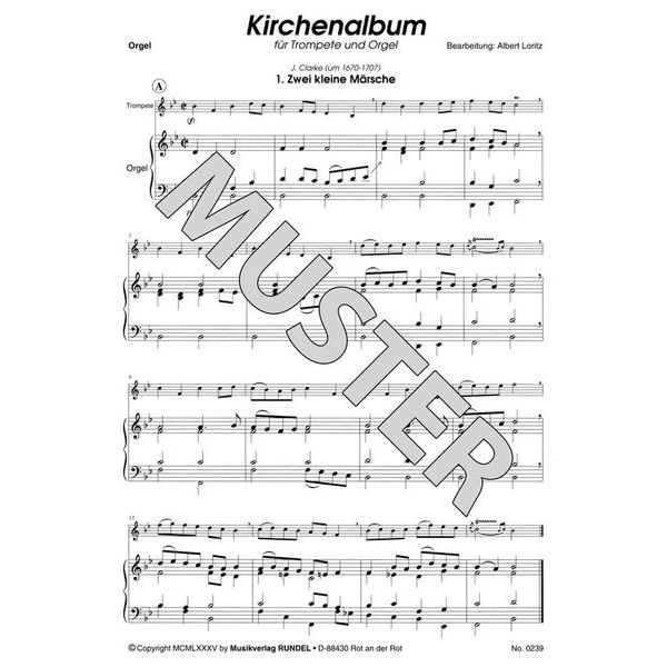 Musikverlag Rundel Kirchenalbum Trumpet Organ