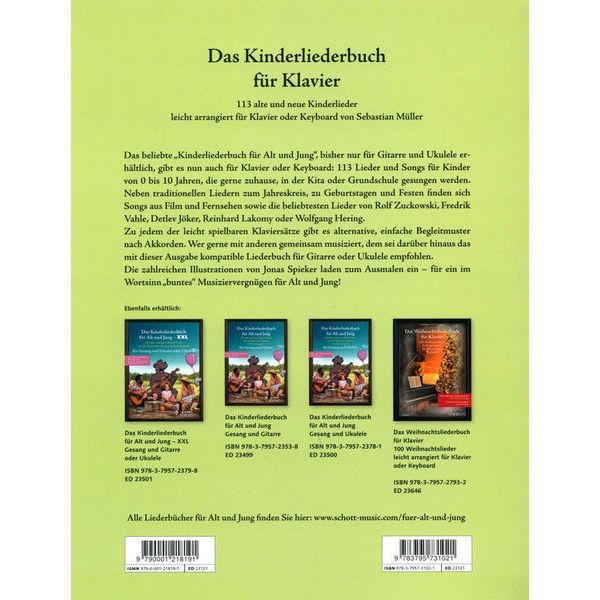 Schott Kinderliederbuch Klavier