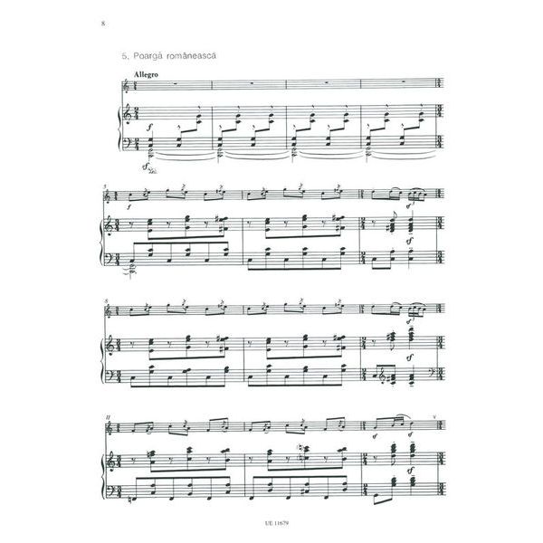 Universal Edition Bartók Rumnische Volkstnze
