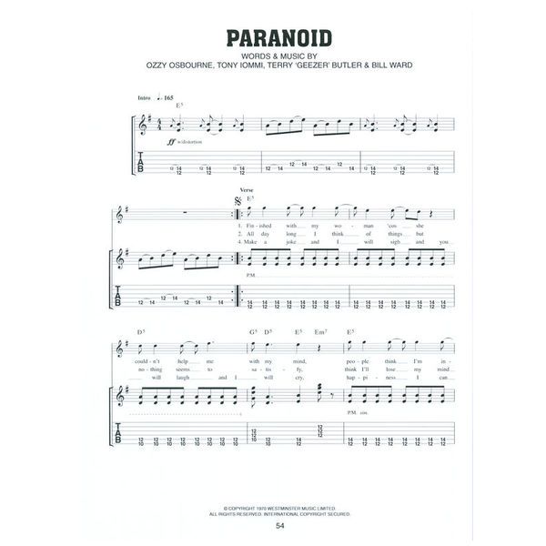 Wise Publications The Best Of Heavy Metal