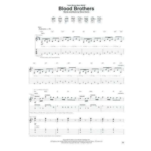 Hal Leonard Iron Maiden 25 Metal Master