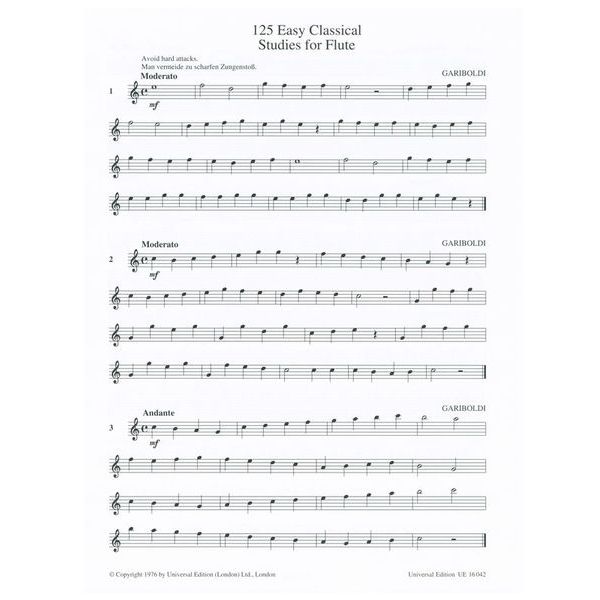 Universal Edition 125 Easy Classical Studies Fl