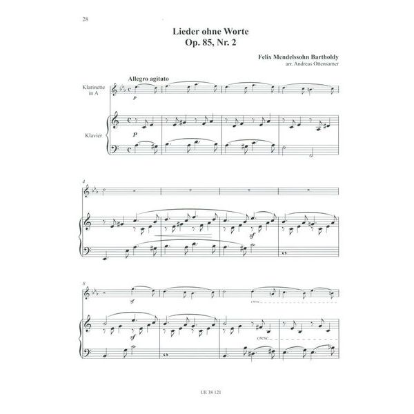 Universal Edition Mendelssohn Lieder ohne Worte