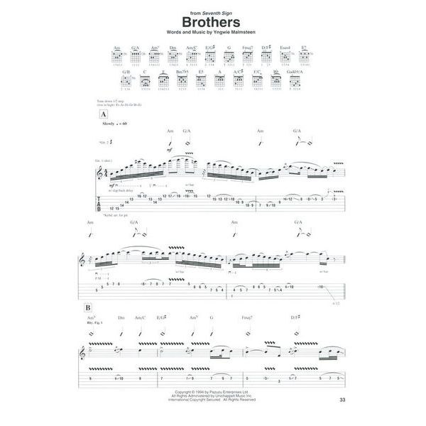 Hal Leonard Yngwie Malmsteen Anthology