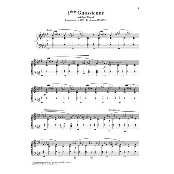 Henle Verlag Satie Gnossiennes