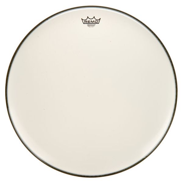 Remo 22" Ambassador White Smooth