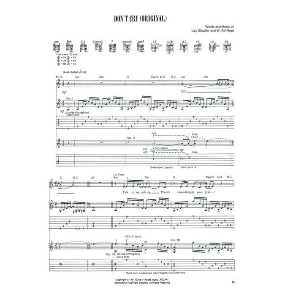 Cherry Lane Music Company Guns N'Roses Use Your 1