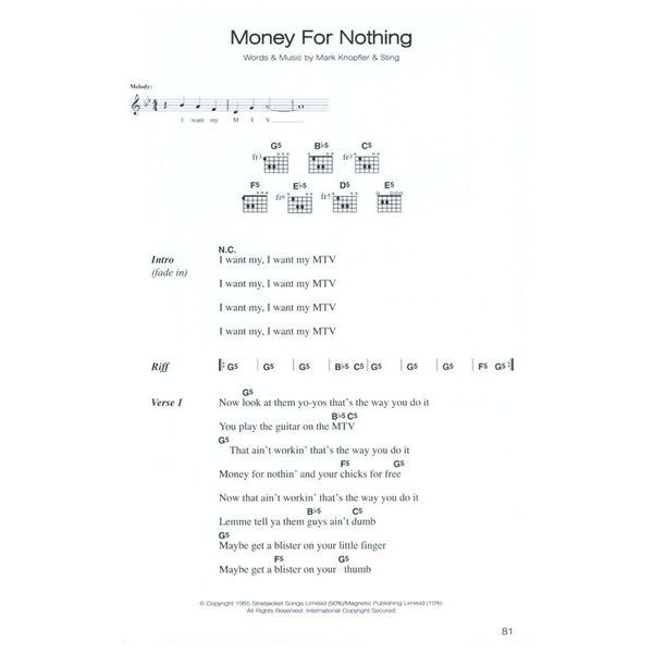 Wise Publications Dire Straits Complete Chord