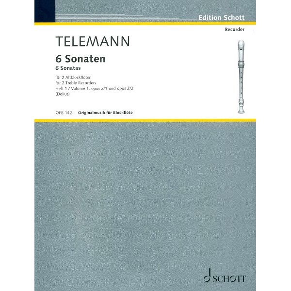 Schott Telemann 6 Sonaten Flute 1