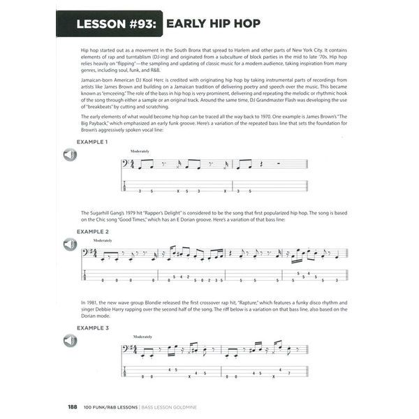 Hal Leonard 100 Funk/R&B Lessons Bass