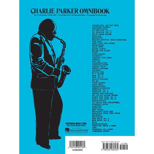 Atlantic Music Charlie Parker Omnibook C