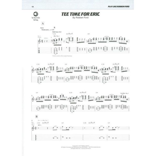 Hal Leonard Play Like Robben Ford