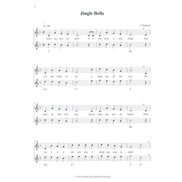 Holzschuh Verlag Weihnachtslieder Sopran/Altblo