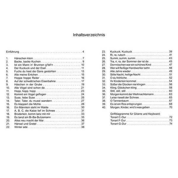 Siebenhüner Musikverlag Kinderlieder