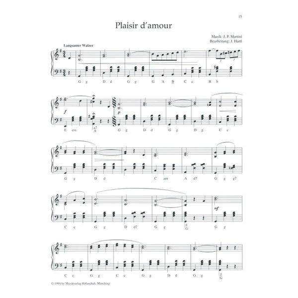 Holzschuh Verlag Walzermelodien Akkordeon