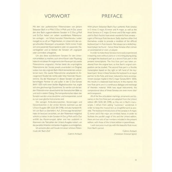 Brenreiter Bach 4 Sonaten für 2 Flöten