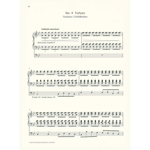 Schott Der Karneval der Tiere Orgel