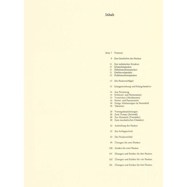 Deutscher Verlag für Musik Schlaginstrumente Pauken