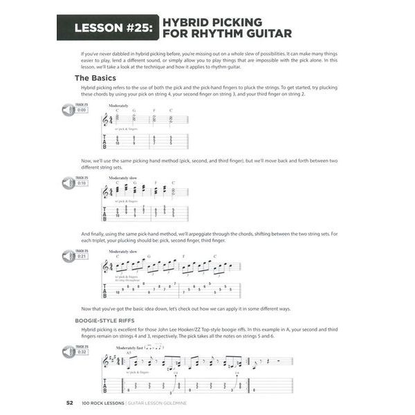 Hal Leonard 100 Rock Lessons Guitar