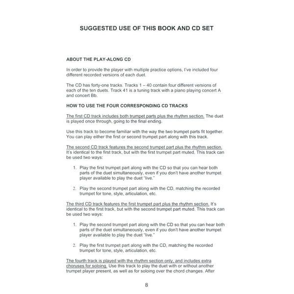 Greg Fishman Jazz Trumpet Duets