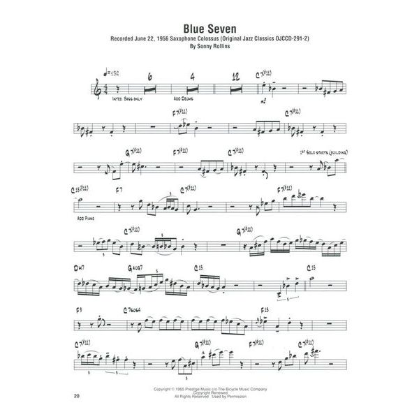 Hal Leonard Sonny Rollins Omnibook Bb