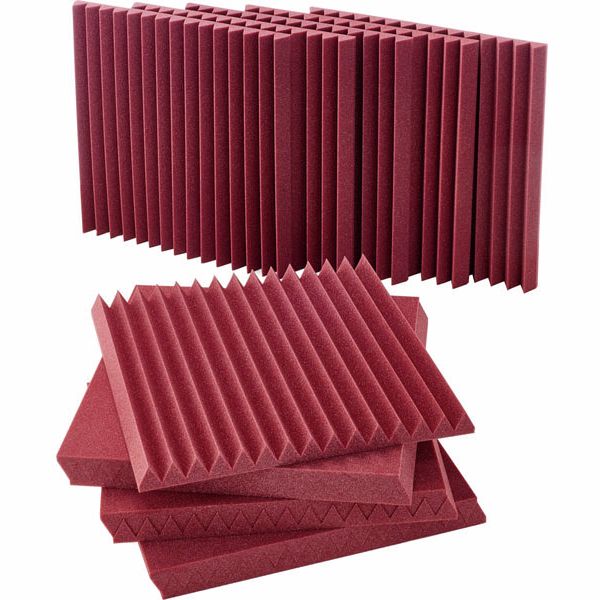 Auralex Acoustics 2" Studiofoam Wedges Burgundy