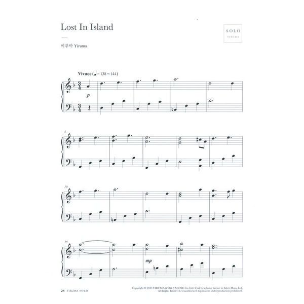 Faber Music Yiruma Solo Easy Piano