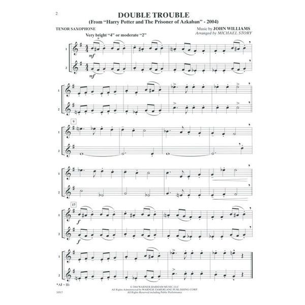 Alfred Music Publishing Movie Duets For All Tenor Sax
