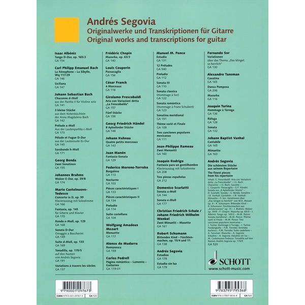 Schott Segovia Die Schönsten Stücke