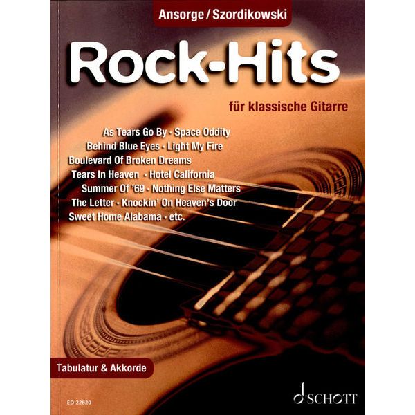 Schott Rock-Hits klassische Gitarre