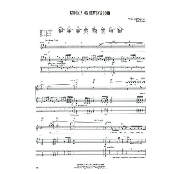 Cherry Lane Music Company Guns N'Roses Use Your 2