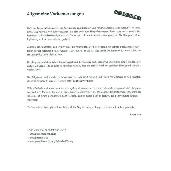Holzschuh Verlag Technical Basics Accordion