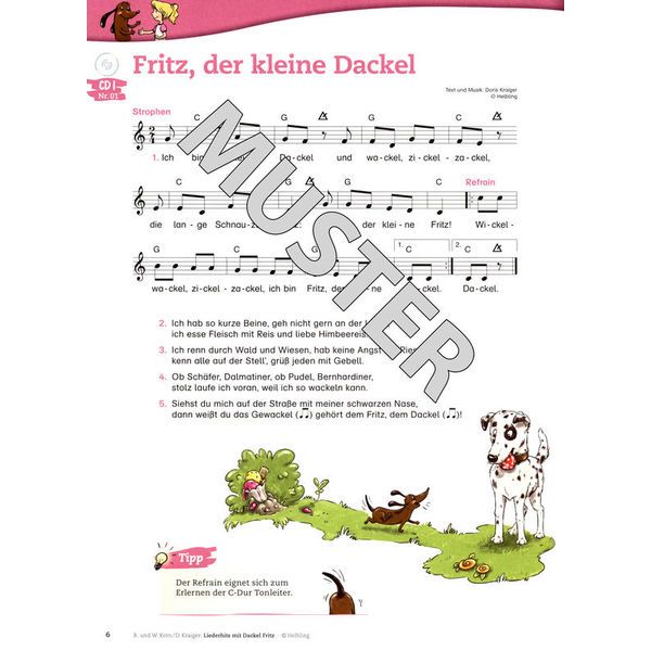 Helbling Verlag Liederhits mit Dackel Fritz