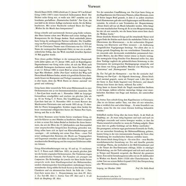 Edition Peters Grieg Peer-Gynt-Suite 1