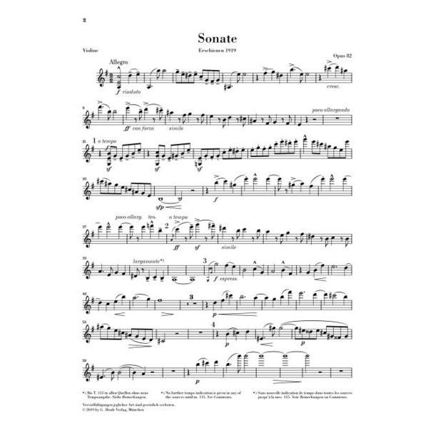 Henle Verlag Elgar Violinsonate op. 82
