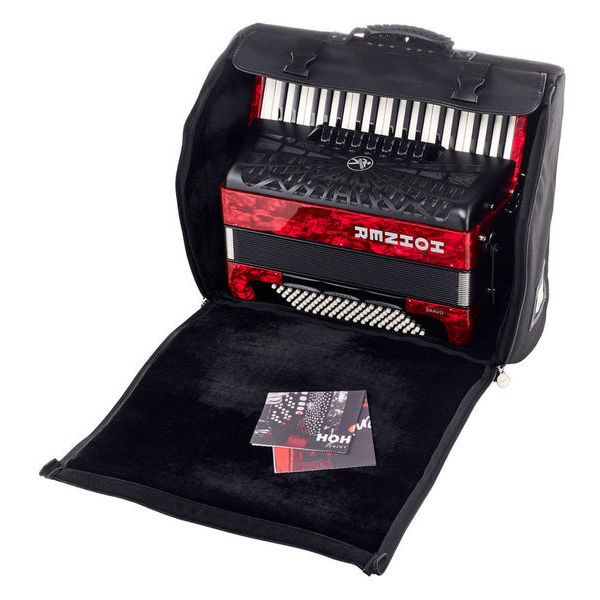 Hohner Bravo III 96 silent key red