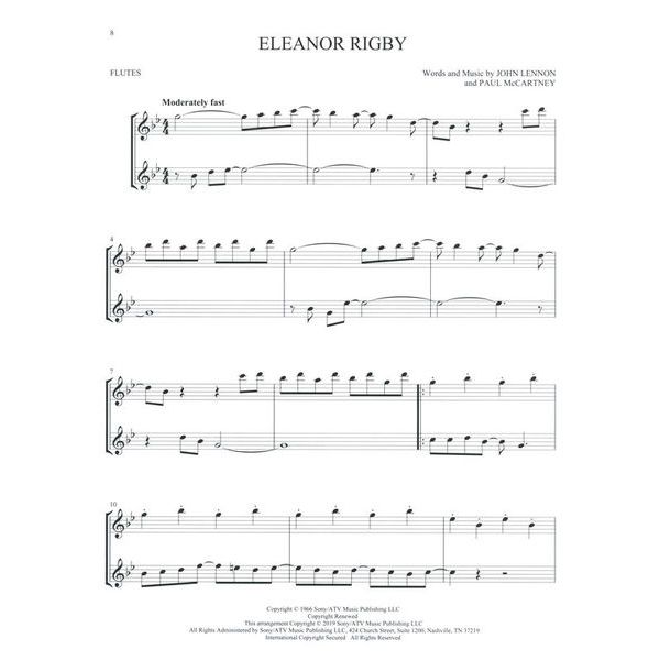 Hal Leonard The Beatles For Two Flutes