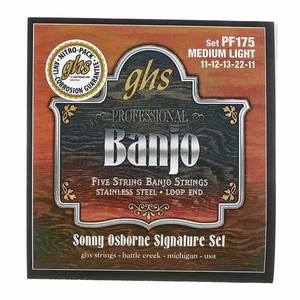 GHS PF175 5-String Banjo Set